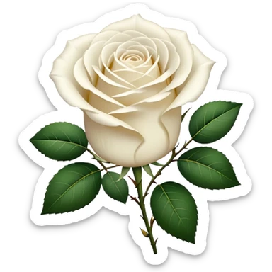 white roses only sticker