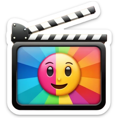 big screen with a movie sticker