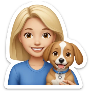 Girl whit dog sticker