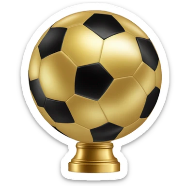 Balón de FUTBOL DE  QUE  SEA DE ORO, COMO EL DEL PREMIO A MEJOR JUGADOR DE FUTBOL. sticker