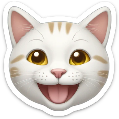Smiling cat sticker