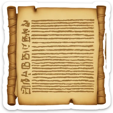 ancient scroll sticker
