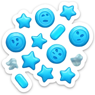 Blue candy sticker