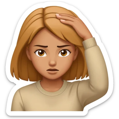 Girl smacking her forehead  sticker