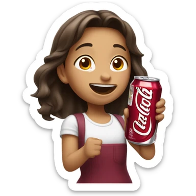 Chugging dr pepper girl  sticker