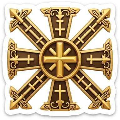 Jerusalem cross sticker