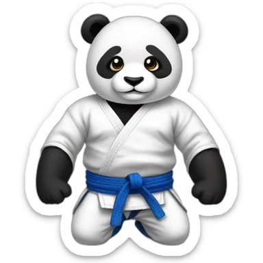 Human panda bjj sticker