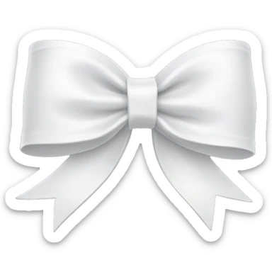 White Christmas bow sticker