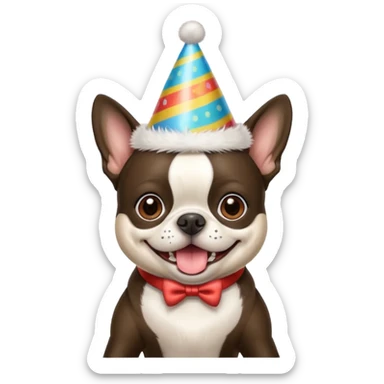Make a dancing boston terrier emoji sticker