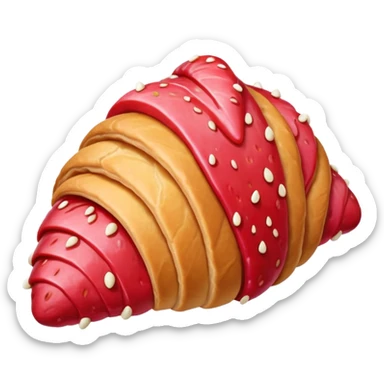 strawberry croissant sticker