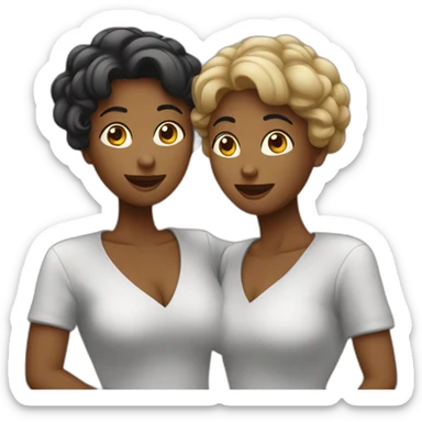 Deux femmes s’embrassent  sticker