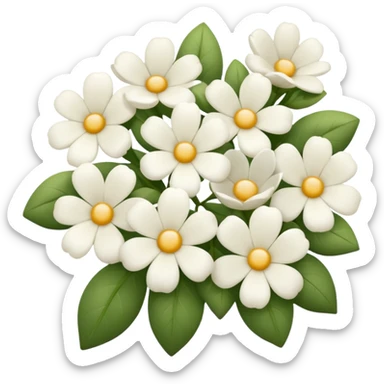 One White flowers  sticker