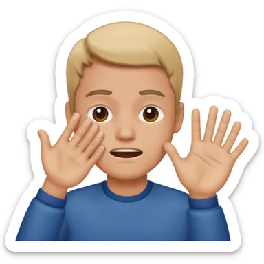 Emoji that slaps his face sticker