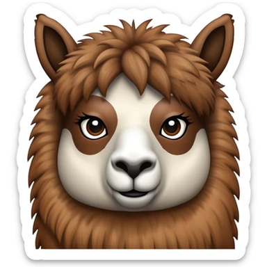 llama with steel resilient coil around sticker