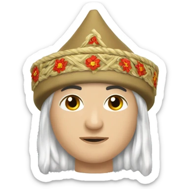 slavic hat kokoshnik sticker
