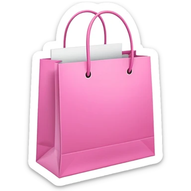 Pink shopping bag, multiple sticker