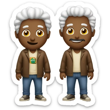 Dois homens tubarões peidando sticker