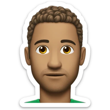 futbolista con cara triste sticker