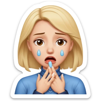 choking self emoji women sticker