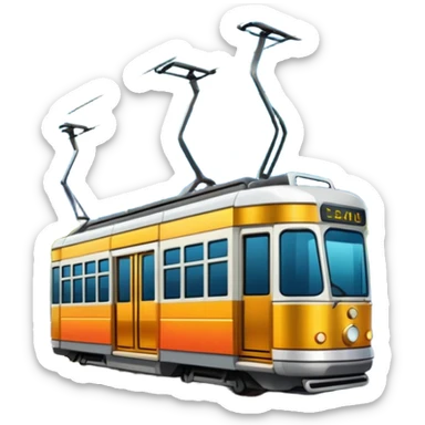 tram with city sticker