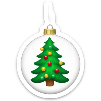 Christmas tree ornament, holiday decorations. sticker