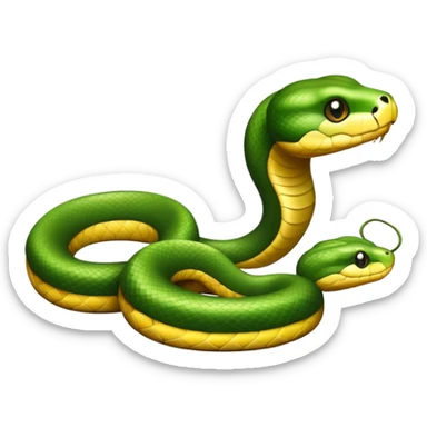 cute snake crawling sticker