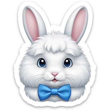 Rabbit with a blue bow tie  sticker