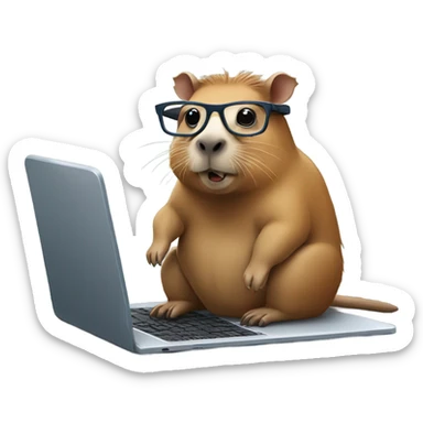 capybara tech genius sticker