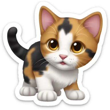 calico kitten sticker
