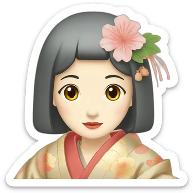 japanese-young-lady-in-the-Heian-era sticker