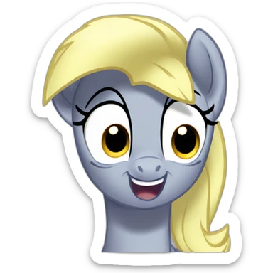 mlp pony Derpy Hooves surprised, wow sticker