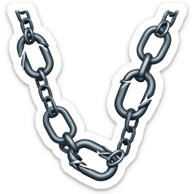 a broken link icon. use iOS link icon but style it same as broken chain emoj sticker