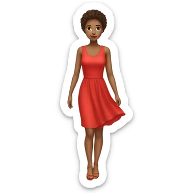 woman-with-red-summer-dress sticker