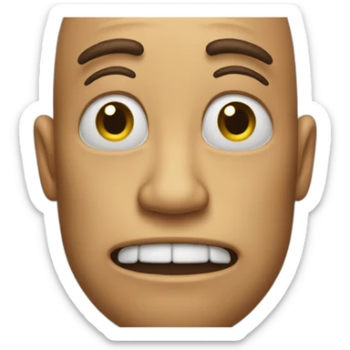 Super ugly emoji face sticker