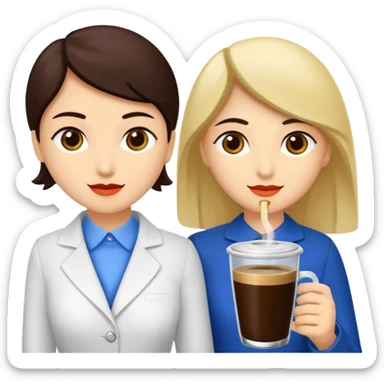 Uzun kahverengi dalgalı saçlı kahverengi gözlü esmer perçemli üzerinde lacivert parmak detaylı body olan bir kız yap saçları kabarık olmasın sticker