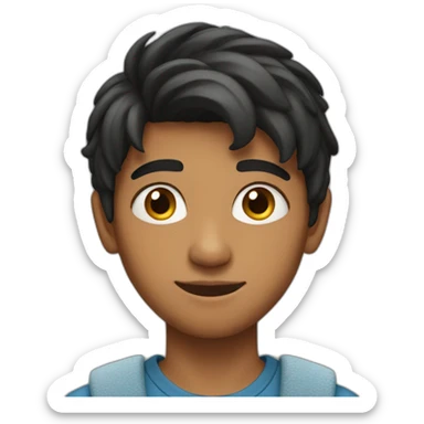 A teenage indian boy with fair skin sticker