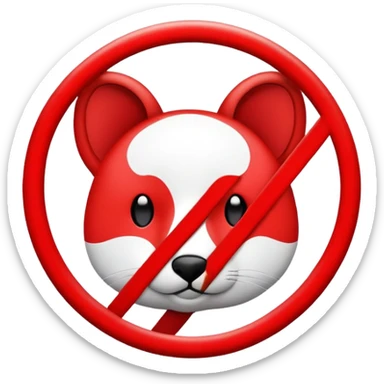 Make a no animal sign like this🚷 sticker