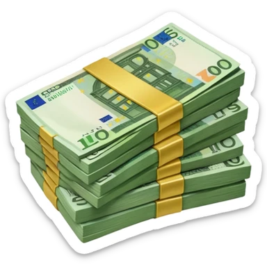 liasse de billet d'euro sticker