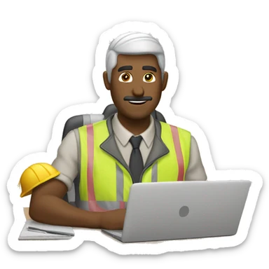 Alguien trabajando en un resta sticker