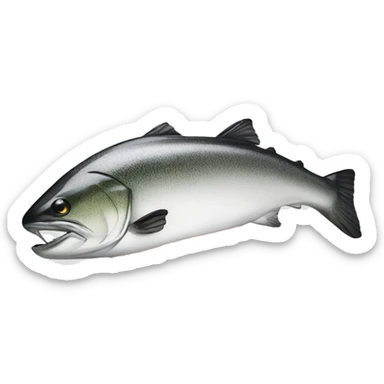 salmon with rice and vegetables  sticker