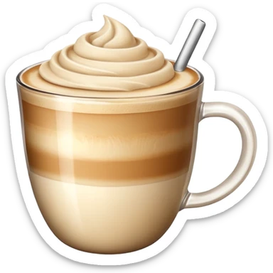 creamy color coffe Latte  sticker