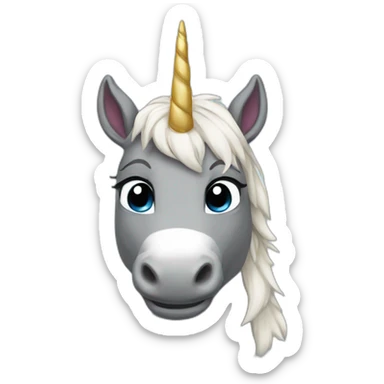 delfino con unicorno sticker