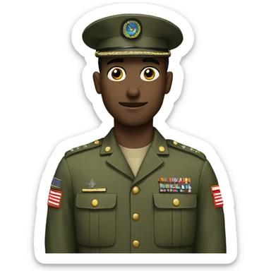 Military emoji man sticker