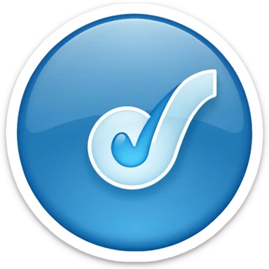 Blue tick emoticon sticker