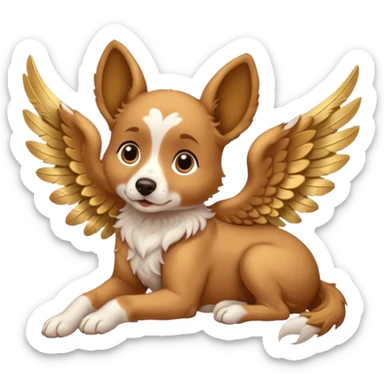 My dogs head on Cupid body sticker