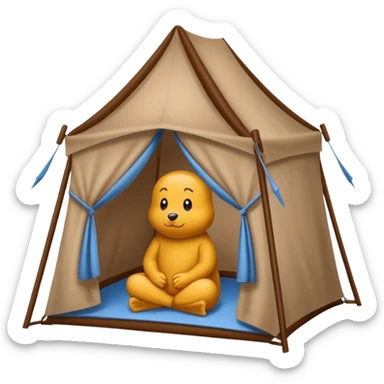 un écureuil dans une tente sticker