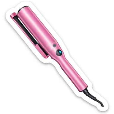 Pink waver curling iron sticker