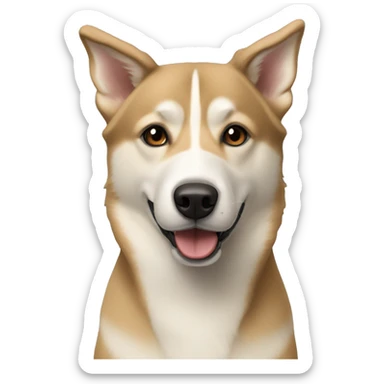 Tan Carolina dug husky mix sticker