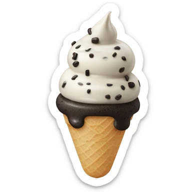 Cookies and cream ice cream sticker