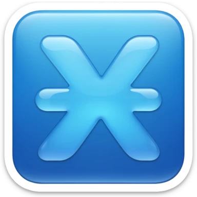 the word 'yay' in a creative, blue-themed style sticker